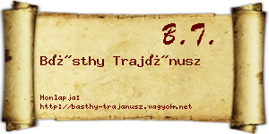 Básthy Trajánusz névjegykártya